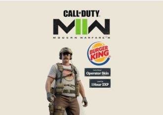 CoD Call of Duty: Modern Warfare 2 & 3 - Burger King Skin + 1 Hour 2XP DLC EN Global Official website Digital Key