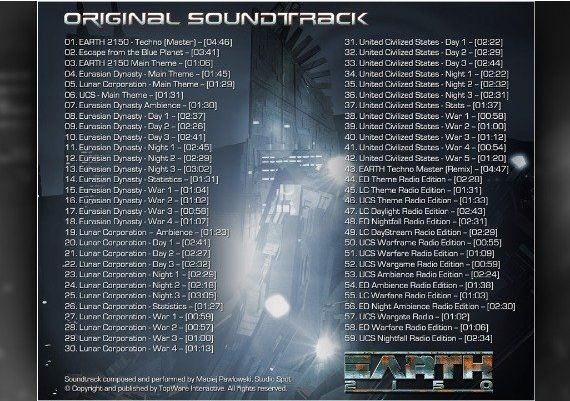 Earth 2150 Trilogy - Soundtrack DLC EN/FR Global Steam Digital Key