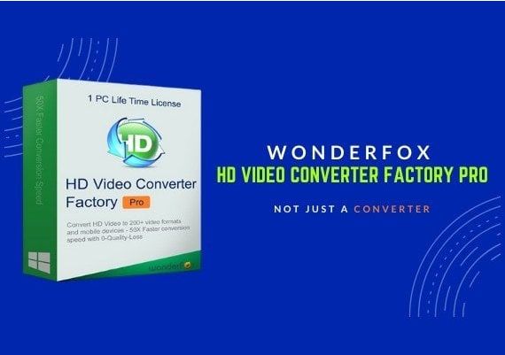 Wonderfox: HD Video Converter Factory Pro Lifetime EN/FR/JA/ZH/ES Global Software License Digital Key