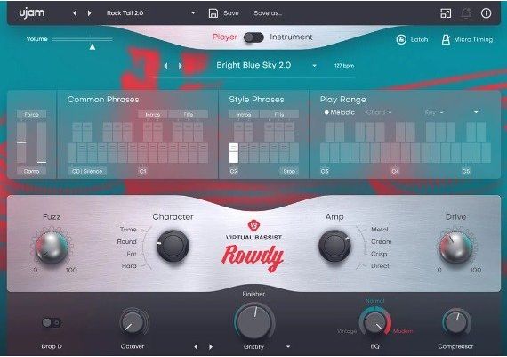 UJAM Virtual Bassist Rowdy 2 Voucher EN Global Software License Digital Key