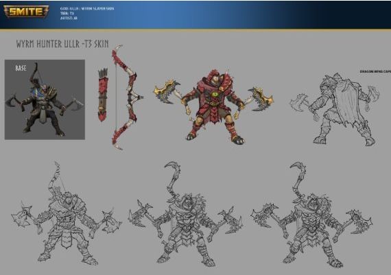 Smite - Ullr and Skin Wyrm Hunter DLC EN Global Official website Digital Key