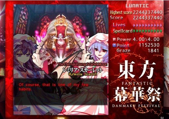 TouHou Makuka Sai: Fantastic Danmaku Festival EN/JA/RU/ZH/ZH Global Steam Digital Key