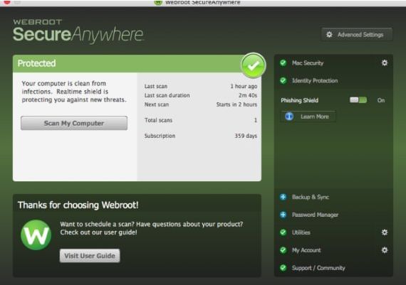 Webroot Secure Anywhere Antivirus 1 Year 1 Dev EN Global Software License Digital Key