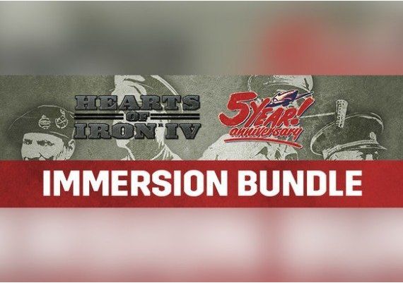 Hearts of Iron IV - Immersion Bundle DLC EN/DE/FR/PL/PT/RU/ES Global Steam Digital Key