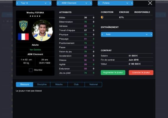 Pro Rugby Manager 2015 EN/FR Global Steam Digital Key