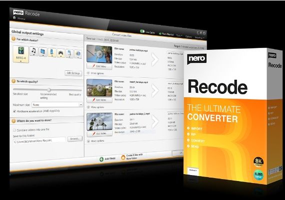 Nero Recode 1 Year 1 PC Global Software License Digital Key