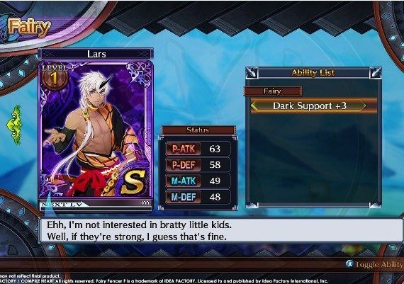 Fairy Fencer F ADF Fairy Set 3: Lars and Foxer DLC EN/JA/ZH Global Steam Digital Key