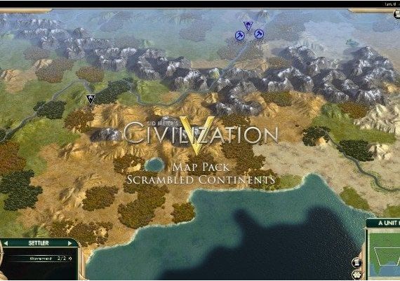 Sid Meier's Civilization V - Scrambled Continents Map Pack DLC EN/DE/FR/IT/PL/ES EU Steam Digital Key