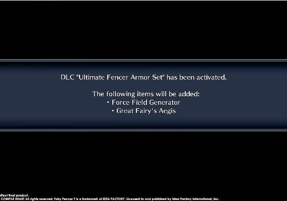 Fairy Fencer F ADF Ultimate Fencer Armor Set DLC EN/JA/ZH Global Steam Digital Key