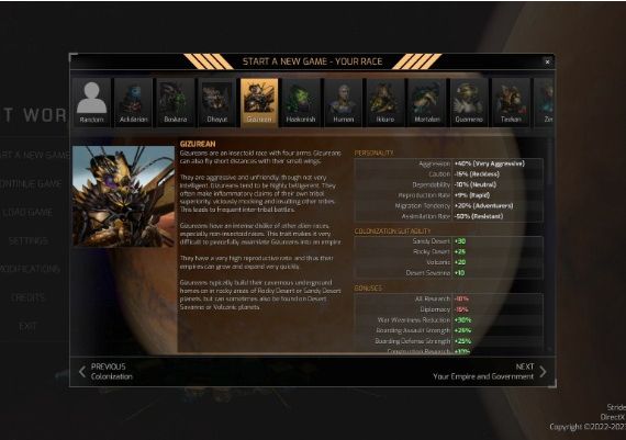 Distant Worlds 2 - Factions - Quameno and Gizureans DLC EN Global Steam Digital Key