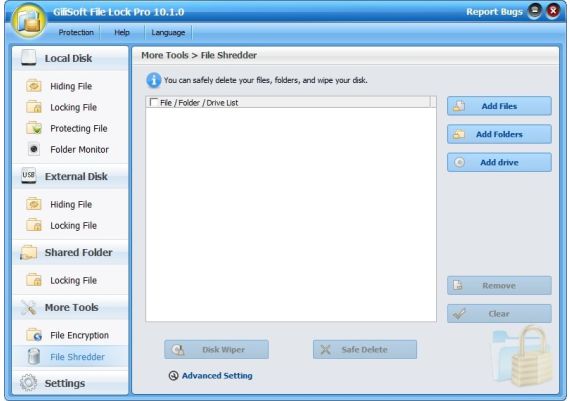 Gilisoft File Lock Pro EN/FR/IT/CS/JA/PT/ZH Global Software License Digital Key