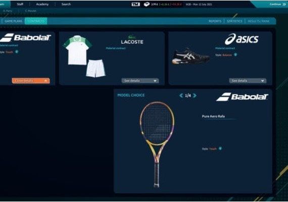 Tennis Manager 2021 EN/DE/FR/IT/ES EU Steam Digital Key