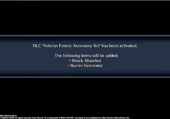 Fairy Fencer F ADF Veteran Fencer Accessory Set DLC EN/JA/ZH Global Steam Digital Key