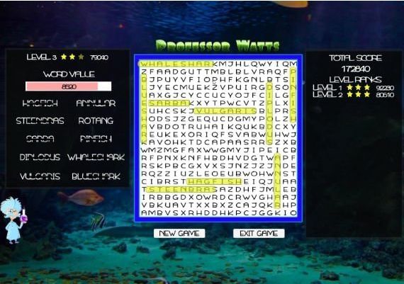 Professor Watts Word Search: Into The Ocean EN Global Steam Digital Key