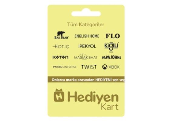 Hediyen Gift Card TRY TR ₺2500 Official website Digital Key