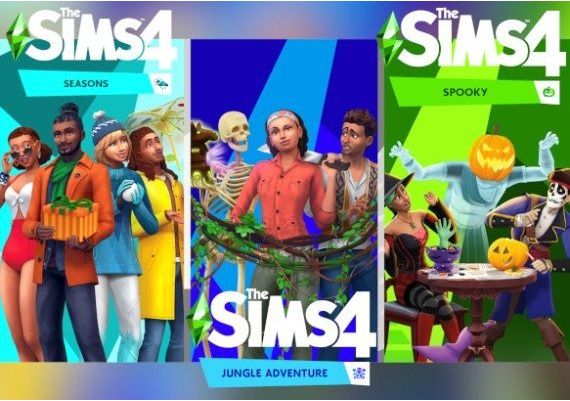 The Sims 4: Seasons + Jungle Adventure + Spooky Stuff - Bundle DLC EN United States Xbox One/Series Digital Key